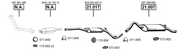 ASMET SK210760 Exhaust System